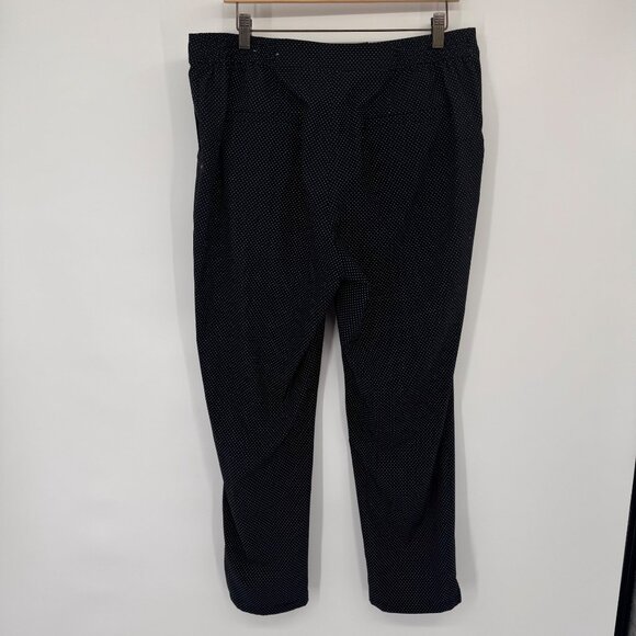 CHICOS 2 zenergy Womens Size large black Polka Dot Stretch Pull-On Ankle Pants - Picture 6 of 10